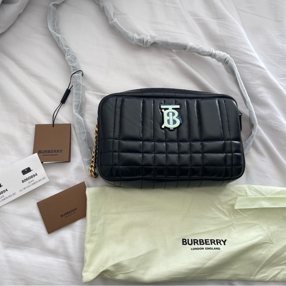 SOLD! 🎉Burberry small black leather Lola camera bag gold hardwear NWT - Picture 16 of 16